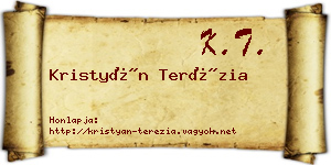 Kristyán Terézia névjegykártya