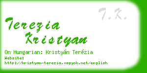 terezia kristyan business card
