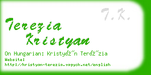 terezia kristyan business card